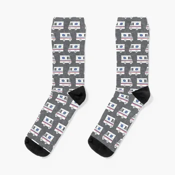 Correio Caminhões - cinza Meias retro meias femininas engraçado meias para homens meias designer da marca