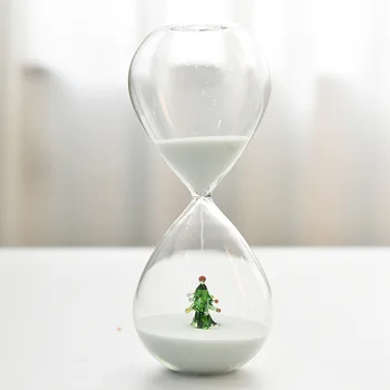 Criativo 30 Minutos De Natal Ampulheta Temporizador De Vidro Artesanato Ampulheta De Areia Timer Relógio Temporizador Chuveiro