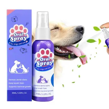 Cão Respiração Spray Dental Fresh Spray de Água Para Cães Cão de Lavar a Boca do Cão Dental Lavar 30ml Gato atendimento Odontológico Mau Hálito Suprimentos