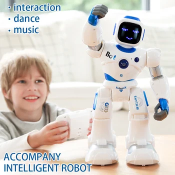 De controle de APLICATIVO a inteligência do Robô de Controle Remoto Eletrônico de dança, contação de Histórias diálogo Robô de Brinquedo Inteligente de Educação infantil Brinquedo