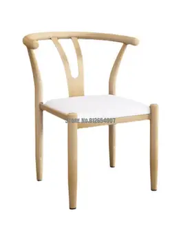 De ferro em forma de Y trás cadeira de Taishi cadeira de restaurante Chinês mesas e cadeiras família imitação de madeira maciça chá de cadeira Nórdicos