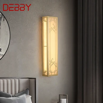 DEBBY Bronze Parede do DIODO emissor de Luz Moderno em Mármore de Luxo Arandelas de Fixação de Interiores Decoração de Casa, Quarto, Sala de estar, Corredor
