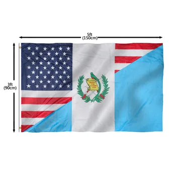 Diretamente de Entrega 100% Poliéster Nacional de América EUA Guatemala Amizade Bandeiras