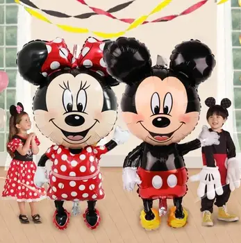 Disney 110 CM de grandes dimensões do Minnie do Mickey de Alumínio do Filme do Balão transfronteiras de Sucesso de Mickey Mouse Balão Filhos o Dom de Balão