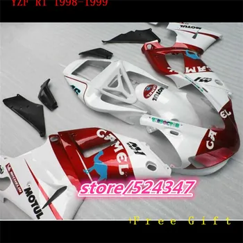 Ei-plástico de corrida de moto carenagem kit para YZFR1 1998 1999 YZF R1 98 99 vermelho branco corpo carenagem peças para Yamaha