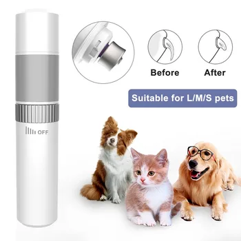 Elétrica Cão Cortador de Unhas para Cães Gato Prego Moinhos de USB Recarregável Gato de Estimação Patas Tranquila Prego Grooming Aparador de Ferramentas de Estimação