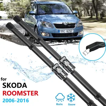 Escovas carro para Skoda Roomster 2006~2016 pára-Brisas limpa pára-Brisas de Carro Acessórios 2007 2008 2010 2011 2012 2013