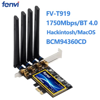 fenvi T919 1750Mbps PCIe Adaptador de wi-Fi BCM94360CD MacOS Hackintosh Bluetooth 4.0 802.11 ac 2,4 G/5G Placa de rede sem Fio PC Desktop