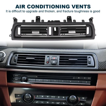 Frente do Console Central, Ar condicionado AC Grelha de Ventilação para o BMW Série 5 F10 F11 F18 2011-2017 Instalação de Ar condicionado