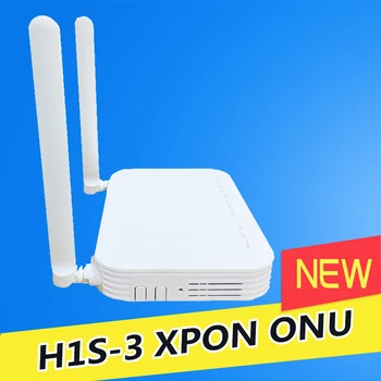 H1S-3 GPON EPON XPON 1GE+3FE+1POTS+wi-Fi ONU ONT inglês por firmware ca 2 antenas do roteador ont modem