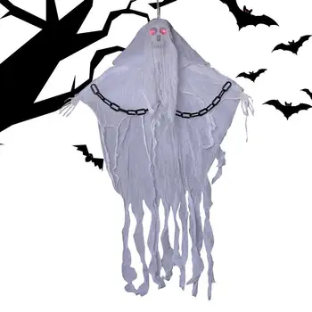 Halloween Ghost Decorações De Horror Sala Secreta Assustador Decoração Com Luz Led Vermelho E Olhos Assustadores De Som Multiuso Espírito Adereços
