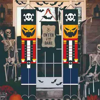 Halloween Varanda Sinais Assustadores de Halloween Abóbora Crânio de Pendurar Banners festa de Festa de Suprimentos para Decorações do Feriado Durável