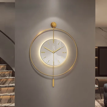 Home Decor luzes LED relógio de Parede Sala de estar decoração de design Moderno, simples relógio