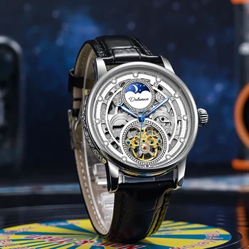 Homens Relógios de Moda Impermeável Relógio de Pulso Mecânico Automático Homens de melhor Marca de Luxo Turbilhão do Esporte Relógio Masculina Relogios