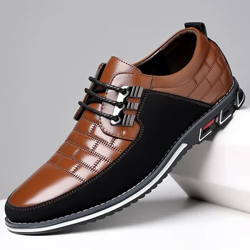 Homens Sapatos de Couro, Festa Formal, Homens de Negócios do Trabalho Casual Sapatos de Couro, Laço de Casamento Sapatos Oxford Plus Size 38-52 Sapatos