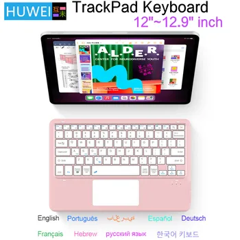 HUWEI TouchPad Teclado Para iPad Pro 11 12.9 Samsung Galaxy Tab S7 S8 S9 11 S7 Mais S7 FE S8 Mais S9 Plus12.4 teclado Bluetooth