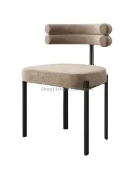 Italiano luz de luxo cadeira de jantar designer de lazer para trás da cadeira de vestir cadeira de unhas cadeira moderna de família simples cadeira de jantar