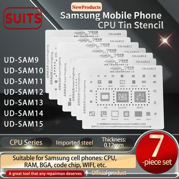 JABEUD UD-SAM9/SAM10/SAM11/SAM12/SAM13/SAM14/SAM15 Para Telemóvel Samsung CPU Lata de Estêncil