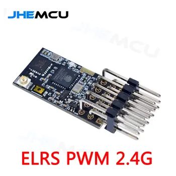 JHEMCU ELRS PWM Mini Longa Distância Alta Taxa de Atualização do Receptor de 2.4 GHz ELRS-2G4-P 5 x saídas PWM IPEX1 Antena Ues de Asa Fixa