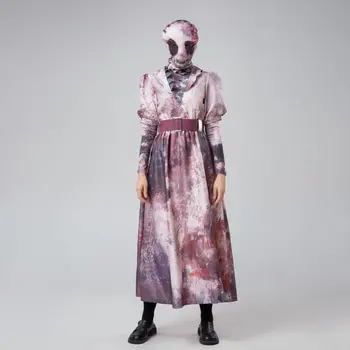 Jogo Zumbi Morto Data de Cosplay Madrugada dos Mortos Madrugada Matando Açougueiro Puff Cos Vestido de Silent Hill Enfermeira Máscara de Halloween Terno