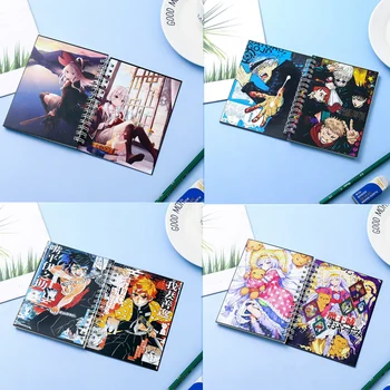 Jujutsu Kaisen Demon Slayer Gridbook Anime Notebook Horários De Artigos De Papelaria Material Escolar Estacionário Kawaii Livro De Nota, Livro Do Jornal