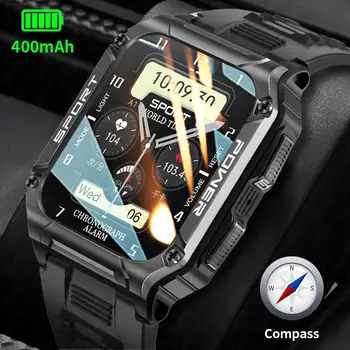 LIGE 2023 Bússola Smart Watch Homens 1.95 Polegadas Full Touch Pulseira de Fitness Esportes de Relógios de Chamada Bluetooth Smart Relógio Homens Smartwatch