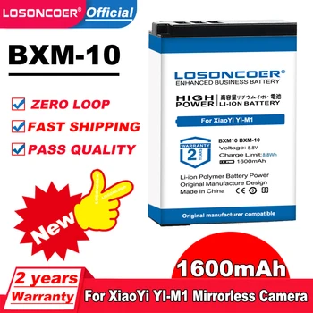 LOSONCOER 1600mAh BXM10 BXM-10 Bateria Para XiaoYi YI-M1 Câmera Mirrorless da Bateria
