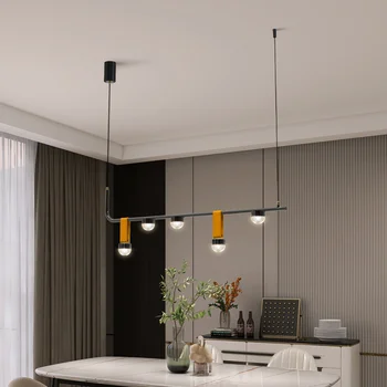Lustres de LED Nórdicos Minimalista Tira de Casa Decore Acessórios de Decoração com um Teto de estar Sala de Jantar Plafond Lâmpadas Luzes Pingente