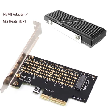 M2 NVME SSD PCIe 4.0 Adaptador de Cartão de M. 2 64Gbps M-Chave PCIe4.0 X4 Adaptador Para PC Desktop GEN4 Velocidade máxima Com Dissipador de Alumínio