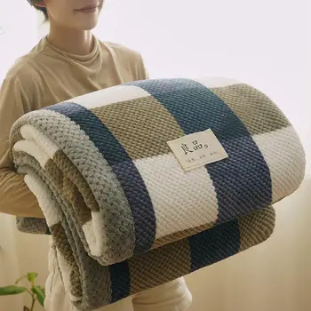 Malha Cobertor Jogar Macio Chenille Fio de Malha Cobertor Lavável a Máquina de Crochê feito a mão de Malha de Jogar Manta para Sofá-Cama