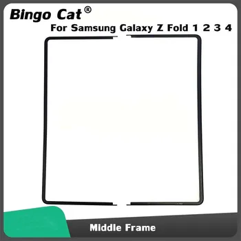 Meio Quadro de Moldura Para Samsung Galaxy Z Dobre 1 2 3 4 5 G Tela LCD Placa de Suporte, Fold4 F936 de Substituição