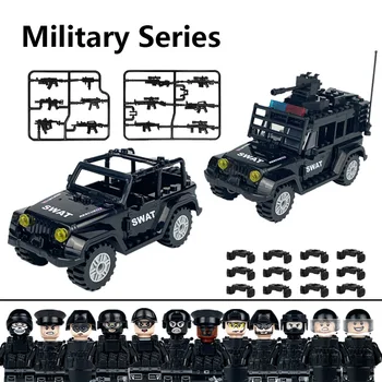 MOC Guerra Militar da Cidade de SWAT Especiais Soldado de Veículos do Bloco de Construção Arma Arma Figura de Energia Exército Acessórios de Brinquedos de Crianças Presentes