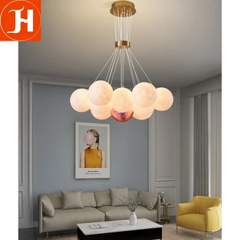 Moderno fashionPlanet Lua bolha bola lustre pendurado luzes de teto, Sala de Jantar, decoração do Quarto da lâmpada