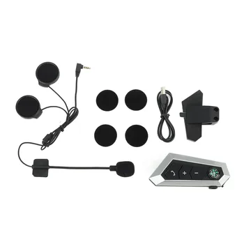 Moto Fones de ouvido Transmissão Estável IPX6 Impermeável Recarregável USB Motocicleta Intercom Fone de ouvido por Meio de uso de Capacete