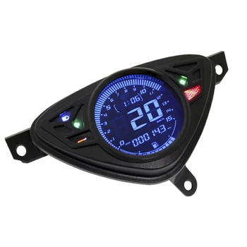 Moto Medidor de Velocidade com LCD de uma Cor de Temperatura Medidor de Óleo Ajustável Odômetro para a Yamaha Mio