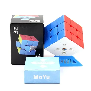 Moyu Meilong 3M Magnético Magic Speed Cubo 3x3 Stickerless Profissional Fidget Cubo Mágico Quebra-cabeça Brinquedos de Aniversário, Presentes de Natal
