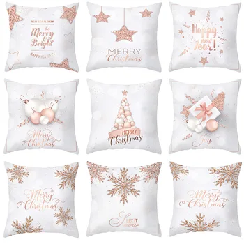 Natal lindo globo de neve estrelas decorativas padrão fronha Casa sofá da sala quarto carro da cintura jardim fronha