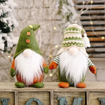 Natal Sem Rosto De Boneca Elf Boneca Europeus E Americanos Verde Estilo Decorativo Nórdicos Rudolf Ornamento