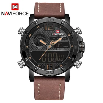 Naviforce de melhor Marca de Luxo Homens Relógios Desportivos da Moda Casual Quartzo Relógio Homens Militar Relógio de Pulso Relógio Masculino Relógio