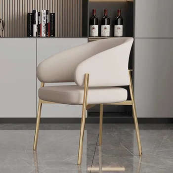Nordic Cadeiras Da Sala De Jantar Salões De Metal Individuais Design Ergonômico Poltrona Da Sala De Jantar Cadeiras Para Pequenos Espaços Plegables Casa De Móveis