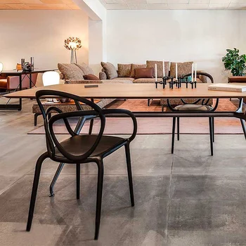 Nordic moderno e minimalista cadeira de jantar a luz de luxo de design criativo de lazer fibra de vidro, cadeira, mobiliário