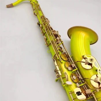 Nova Marca Saxofone Tenor Ouro Laca Profissional Sax Tenor, Com Casos De Juncos Pescoço Do Bocal