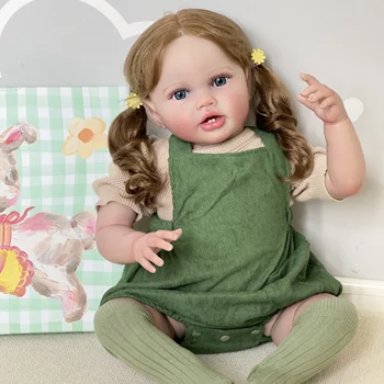NPK 24Inch Renascer a Criança Bebê Recém-nascido Boneca Lottie Menina Princesa realistas Soft Touch 3D da Pele Arte de Boneca com a Mão Raiz do Cabelo