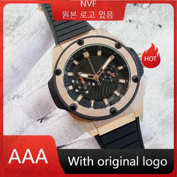 NVF Relógio masculino 904l de Aço Inoxidável do relógio de Quartzo 45mm-HB