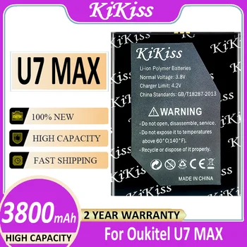Original KiKiss a Bateria Poderosa, U7 MAX 3800mAh Para Oukitel U7MAX Bateria