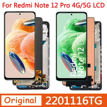 Original Para Xiaomi Redmi Nota 12 Pro 4G 2209116AG de toque do lcd tela digitalizador Assembly Para Redmi Nota 12 Pro 22101316C Tela