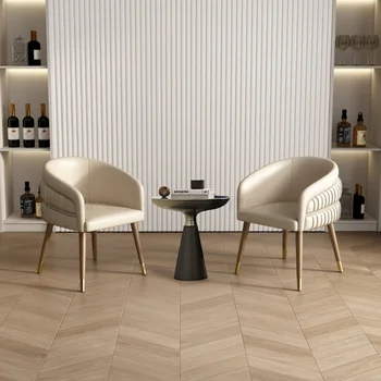 Ouro Belas Cadeiras De Jantar Modernas Wipeable Nórdico De Couro Falso Cadeiras De Jantar Europeu Moderno Cadeiras Para Pequenos Espaços Comedor De Mobiliário De Cozinha
