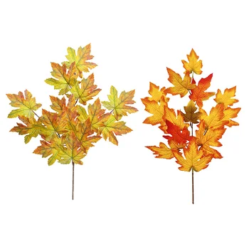 Outono Artificial Maple Leaf Filial Mesa De Natal, Ação De Graças, Festa De Casamento, Decoração De Casa Plantas
