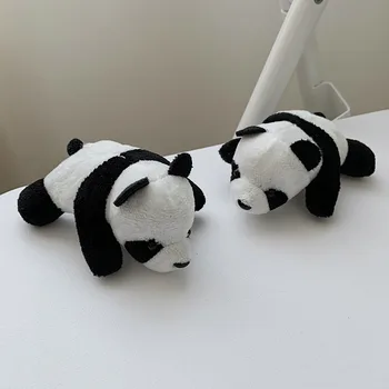 Panda broche propenso urso boneca de desenhos animados pin de pelúcia panda bonito boneca acessórios cartoon Luxuoso da pele jóias