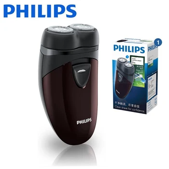 Philips PQ206 Bolso Portátil de Bateria, máquina de Barbear a Seco Molhado Barbear para os Homens Enfrentam Corte do Cabelo sem fio de Viagens barbeador Elétrico